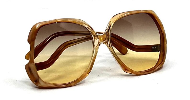 Lauren Col 644-Vintage Oversized Sunglasses-New Gradient Custom Lenses-Unworn image 3