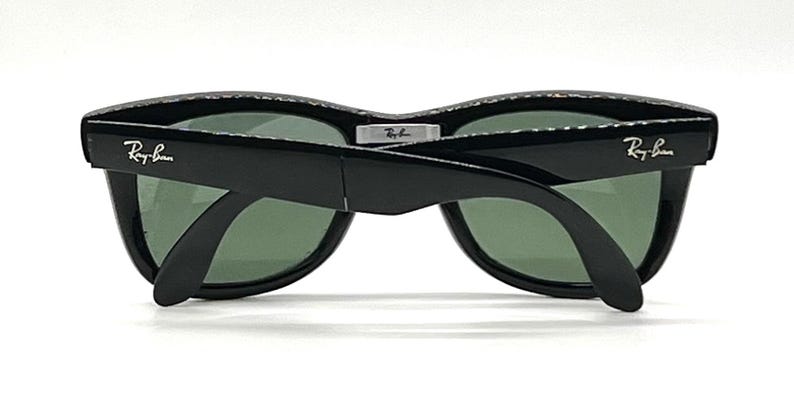 Ray-Ban Folding Wayfarer Schwarz G15 Ungetragenes Komplettset B & L Koffer RB4105 Style Italy Bild 12