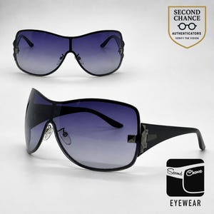 Jean Paul Gaultier Sjp 065 Rimless Vintage Shield Sunglasses Purple Gradient Italy