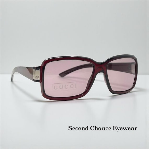 Gucci Gg1485|s 8U5 Burgundy Red Y2K Vintage Sunglasses 