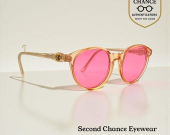 Disney- 80S Mickey Mouse Sunglasses-New Solid Pink Custom Lenses-Unworn-France