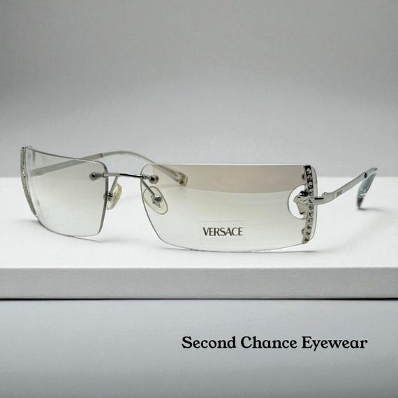 Versace N29|H 030|539 Vintage Rimless Shield Sunglasses  display picture 3