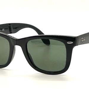 Ray-Ban Folding Wayfarer Schwarz G15 Ungetragenes Komplettset B & L Koffer RB4105 Style Italy Bild 5