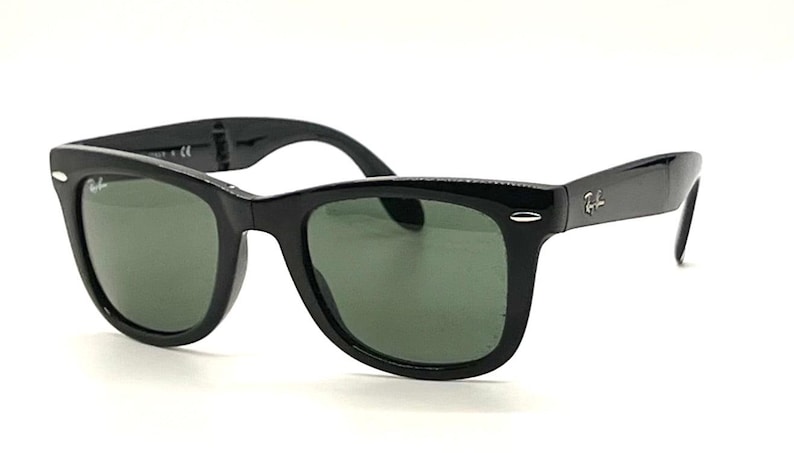 Ray-Ban Folding Wayfarer Schwarz G15 Ungetragenes Komplettset B & L Koffer RB4105 Style Italy Bild 5