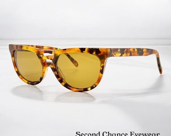 Gafas de sol vintage Alain Mikli O144 281 de los años 80 – Hechas a mano en Francia – Lentes de cristal originales