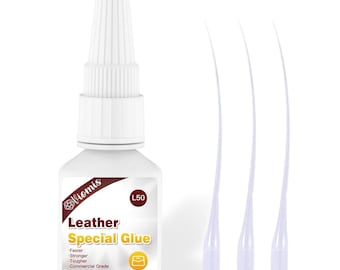 Clear Leather Glue, Specialized Adhesive for Leather Craft, Shoe Repair, Furniture Upholstery, Clothing Bags Seats Sofa DIY Craft, Washable