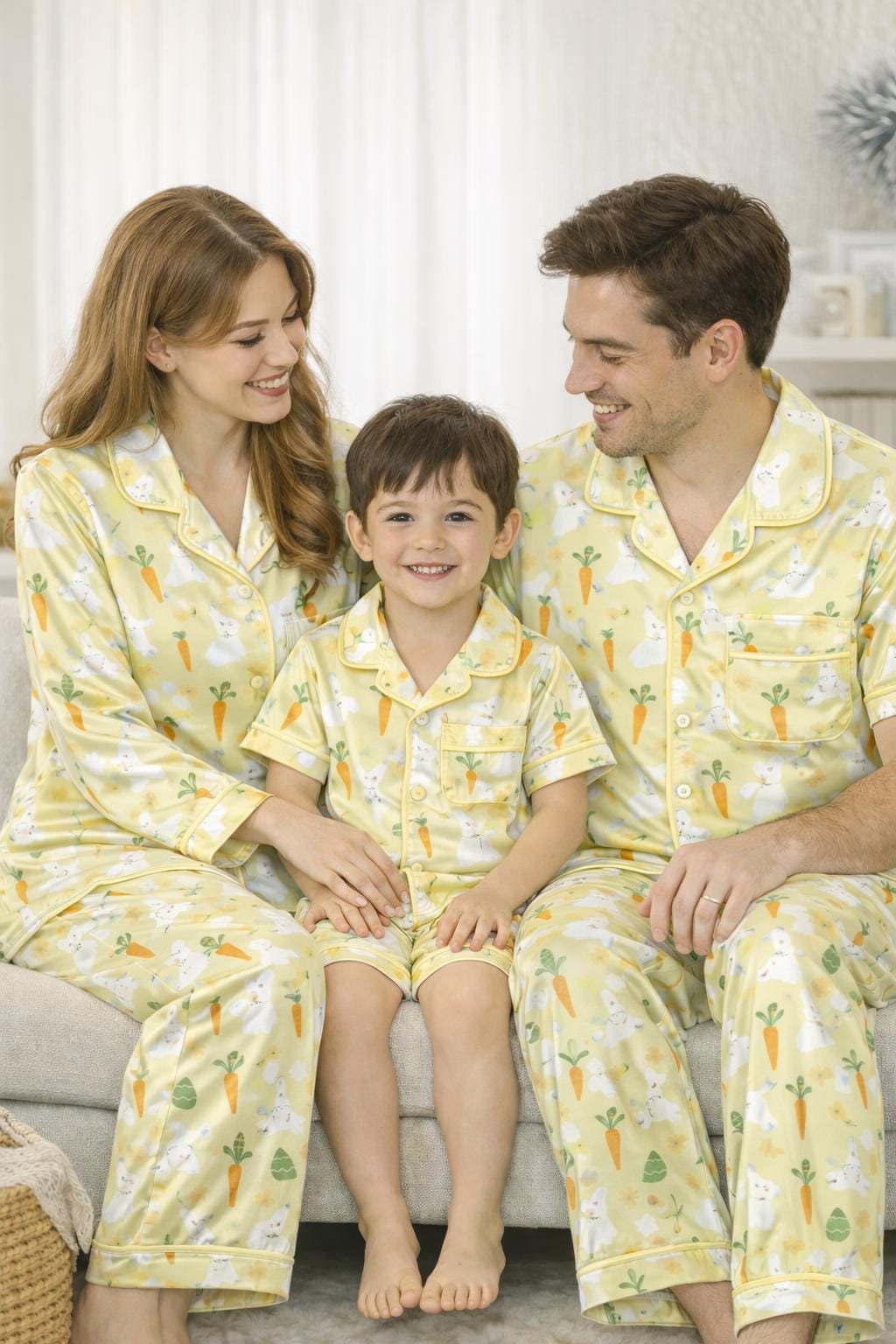 Discover [Long sleeve set] Easter Bunny Family Matching Pajamas, Cute Bunny Print Family PJs, Matching Easter Sleepwear, Spring Holiday Pajama Set