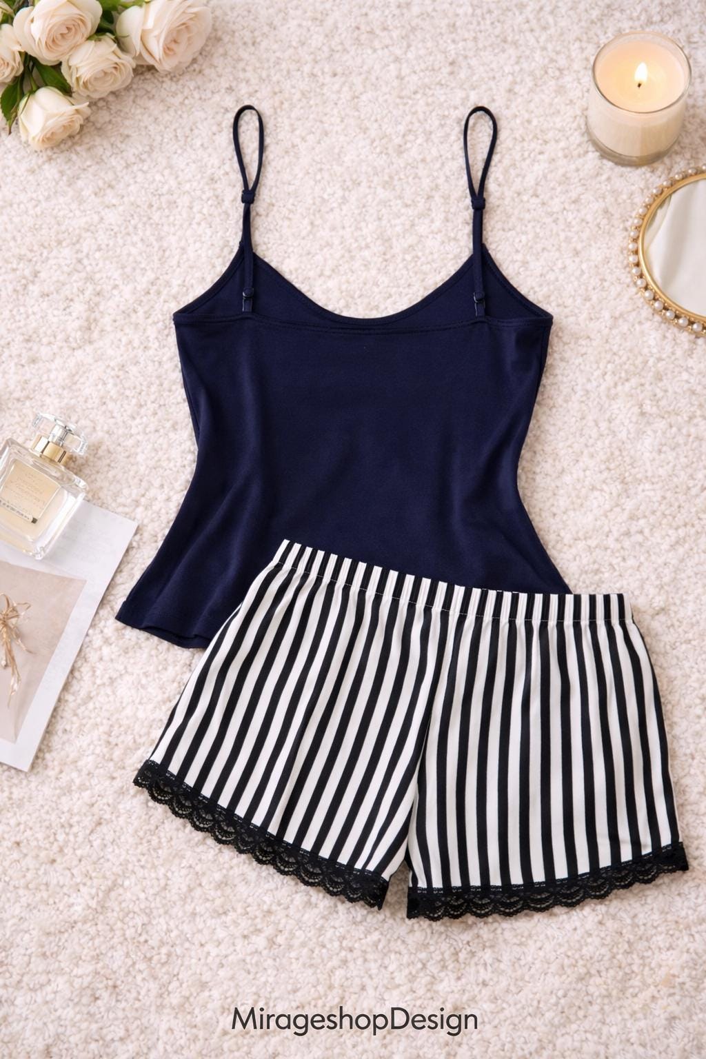 Striped Pj Shorts - Etsy