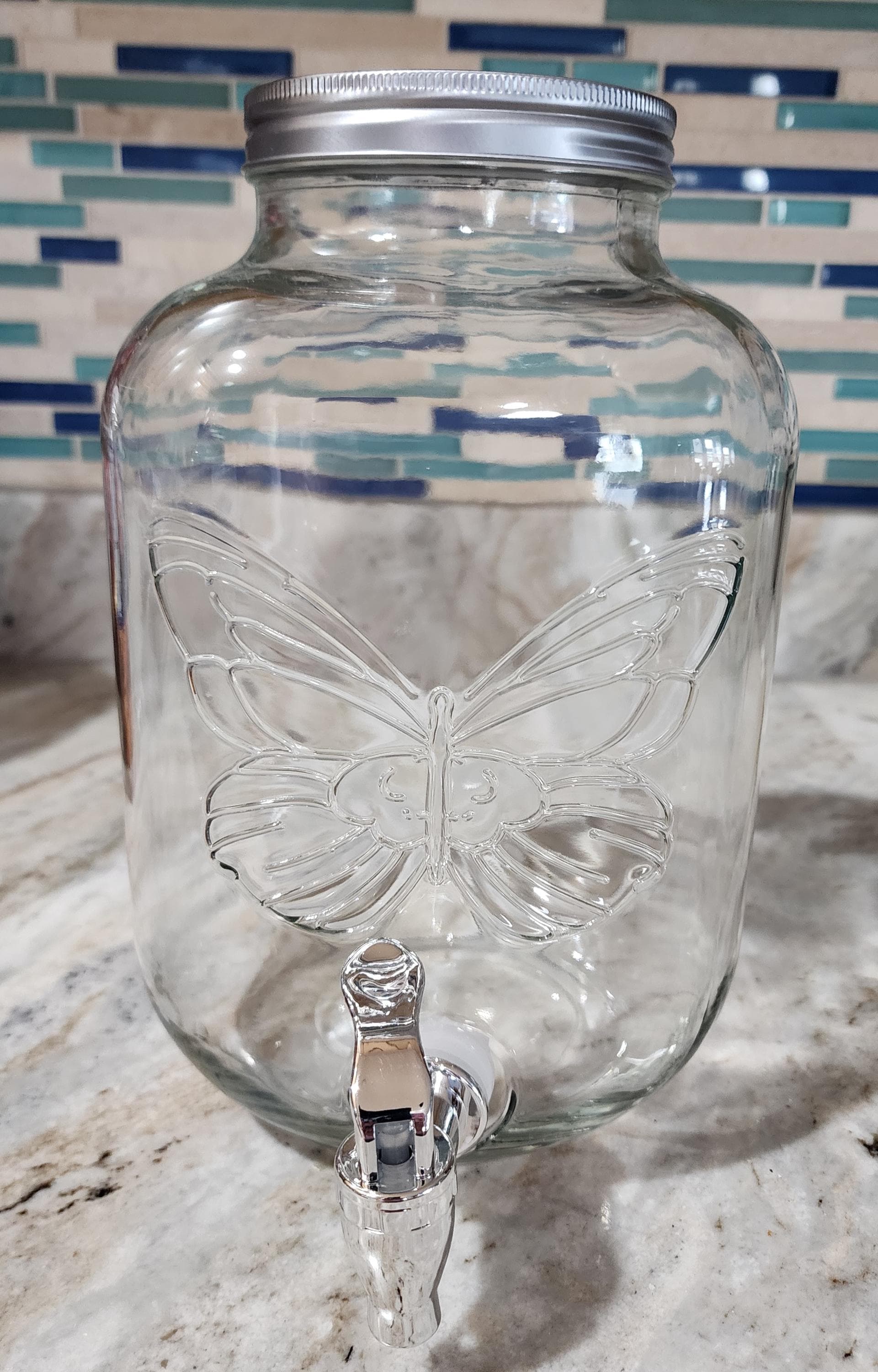 【中古】 ガラス館/ハーパーコリンズ・ジャパン/アン・スチュアート Dolly Parton Butterfly BEVERAGE DISPENSER 1.3 Gallons Brand New
