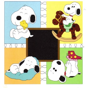 Baby Snoopy Birth Announcement Cross Stitch Pattern Instant Digital Download