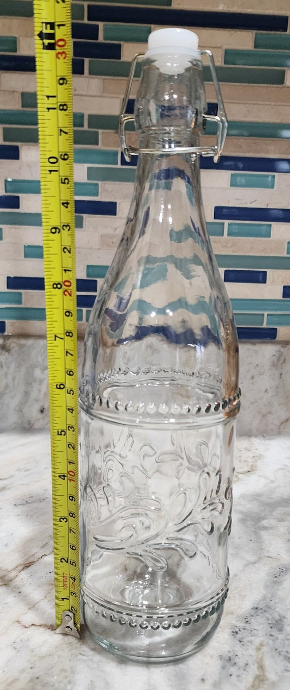 Glass Beverage Bottle Swing Top Airtight Lid 34oz 1 Liter - Etsy