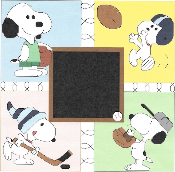 Snoopy Birth Announcement Sports Cross Stitch Pattern | Etsy
