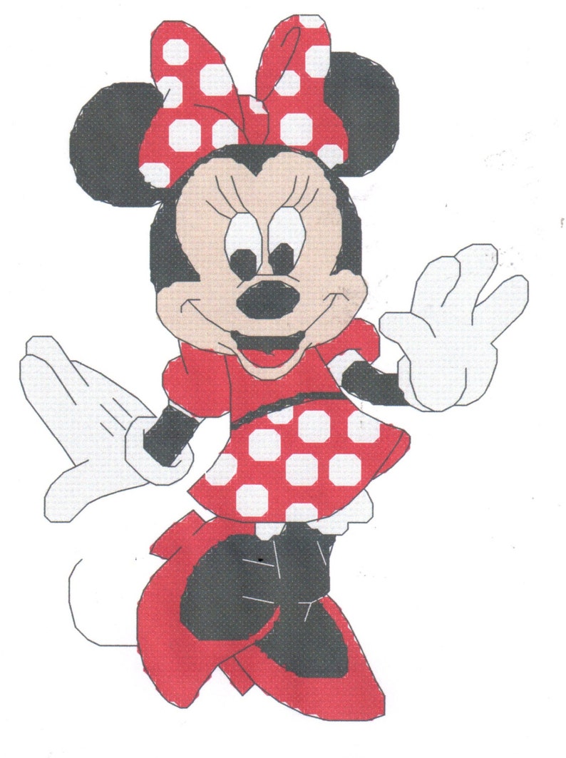 Minnie Mouse Cross Stitch Pattern Instant Digital Download - Etsy