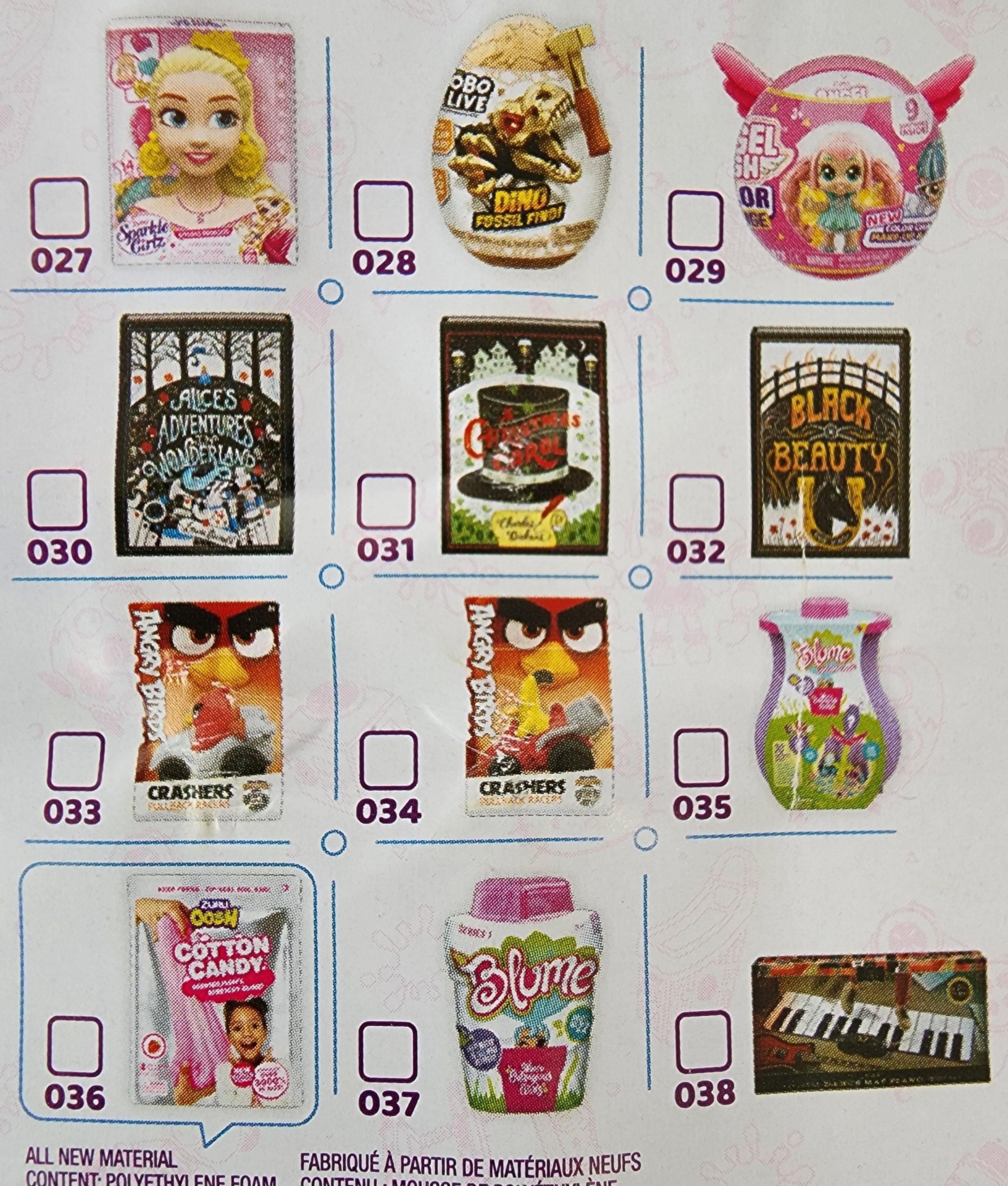 Lot de 5 mini marques de jouets surprise Capsule Série 1