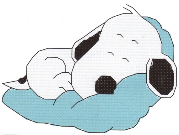 Baby Snoopy Sleeping Cross Stitch Pattern Etsy