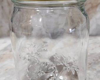 Pint Glass Mason Jar Flower  Design 16oz