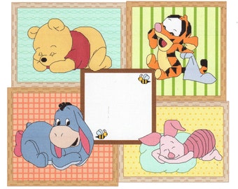 Baby Pooh Birth Announcement Cross Stitch Pattern Winnie the Pooh Instant Digitial Downoad