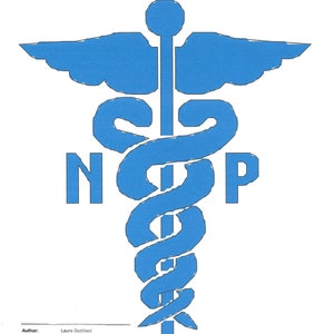 Nurse Practitioner  Logo counted Cross Stitch Pattern