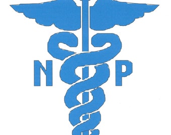 Nurse Practitioner  Logo counted Cross Stitch Pattern