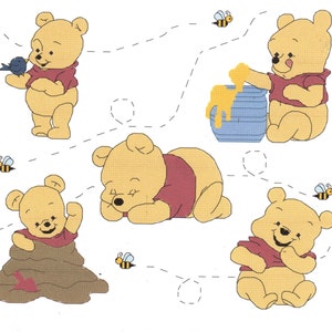 Baby Pooh collage kruissteekpatroon Winnie de Poeh instant digitale download