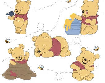 Baby Pooh Collage Cross Stitch Pattern Winnie the Pooh Instant Digital Download