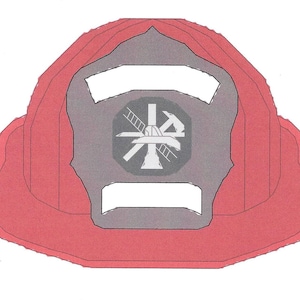 Fireman's Helmet or Hat Cross Stitch Pattern Fireman