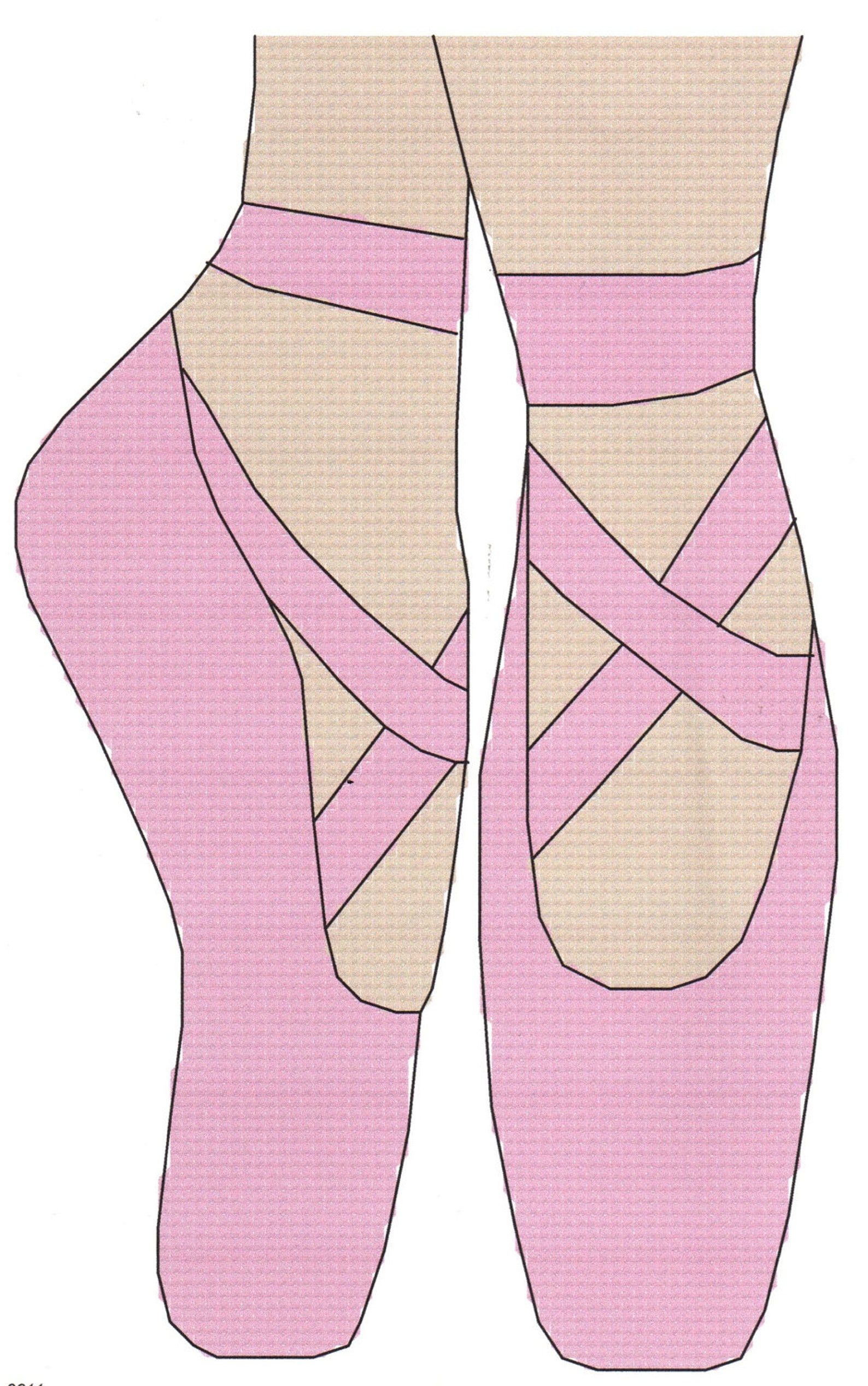 ballet pointe shoes counted cross stitch pattern instant digital download