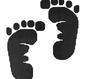 Baby Feet Print Cross Stitch Pattern  Digital Download