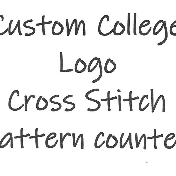 Custom College logo counted Cross Stitch Patterns  University