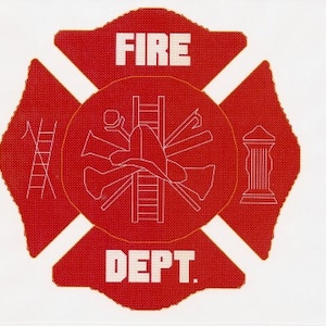 Feuerwehr Malteser Kreuz Logo Kreuzstichmuster