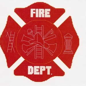 Fire Department Maltese Cross Logo Cross Stitch Pattern