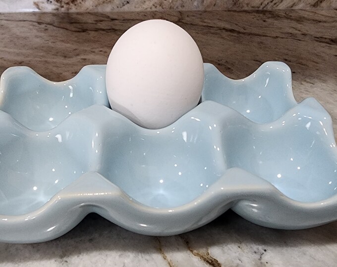 Ceramic Egg Crate in White Egg Platter Egg Tray Egg Etsy