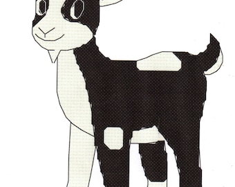 Goat counted Cross Stitch Pattern Digital Download