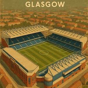 Rangers Ibrox Stadium Print: Glasgow Football Club Wall Art
