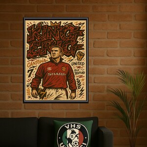 King Eric – Retro Cantona Football Art Print