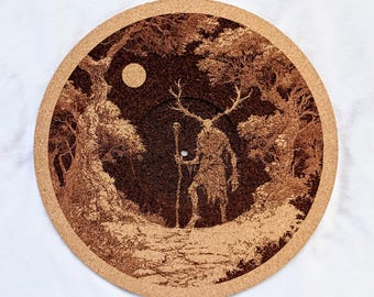 Wendigo Hunts--Turntable platter mat, slip mat.