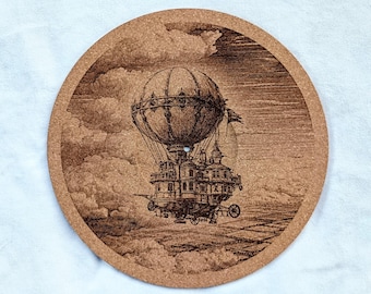Dirigible Whimsy--Turntable platter mat, slip mat.