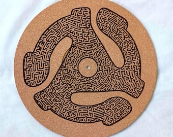 45 Adapter Maze--Turntable platter mat, slip mat.