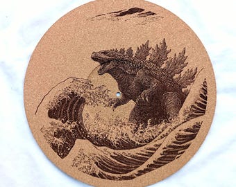Kaiju Wave Turntable Slip Mat, 3mm Cork Platter Mat