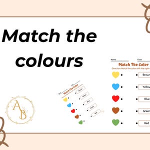 Match the Colors Game for Kids | Digital Learning Activity | Educational Printable for Preschool & Kindergarten
