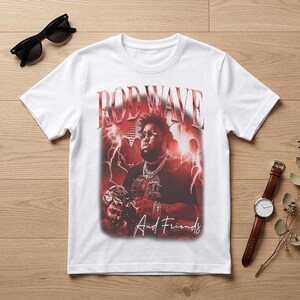 Rod Wave Varsity Red 11 Match PNG, Rap Graphic Tee Design, Sneaker Match Shirt File, Streetwear Digital Download PNG