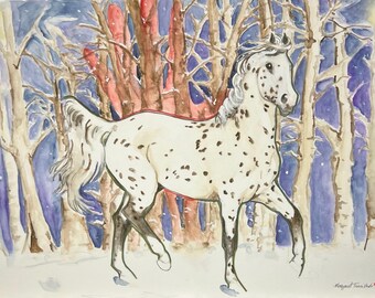 Sacred Star Pony Searches the Fallen Snow
