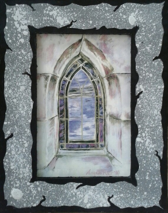 Oakland Cemetery Stained Glass Window Print with Hand Painted Etsy