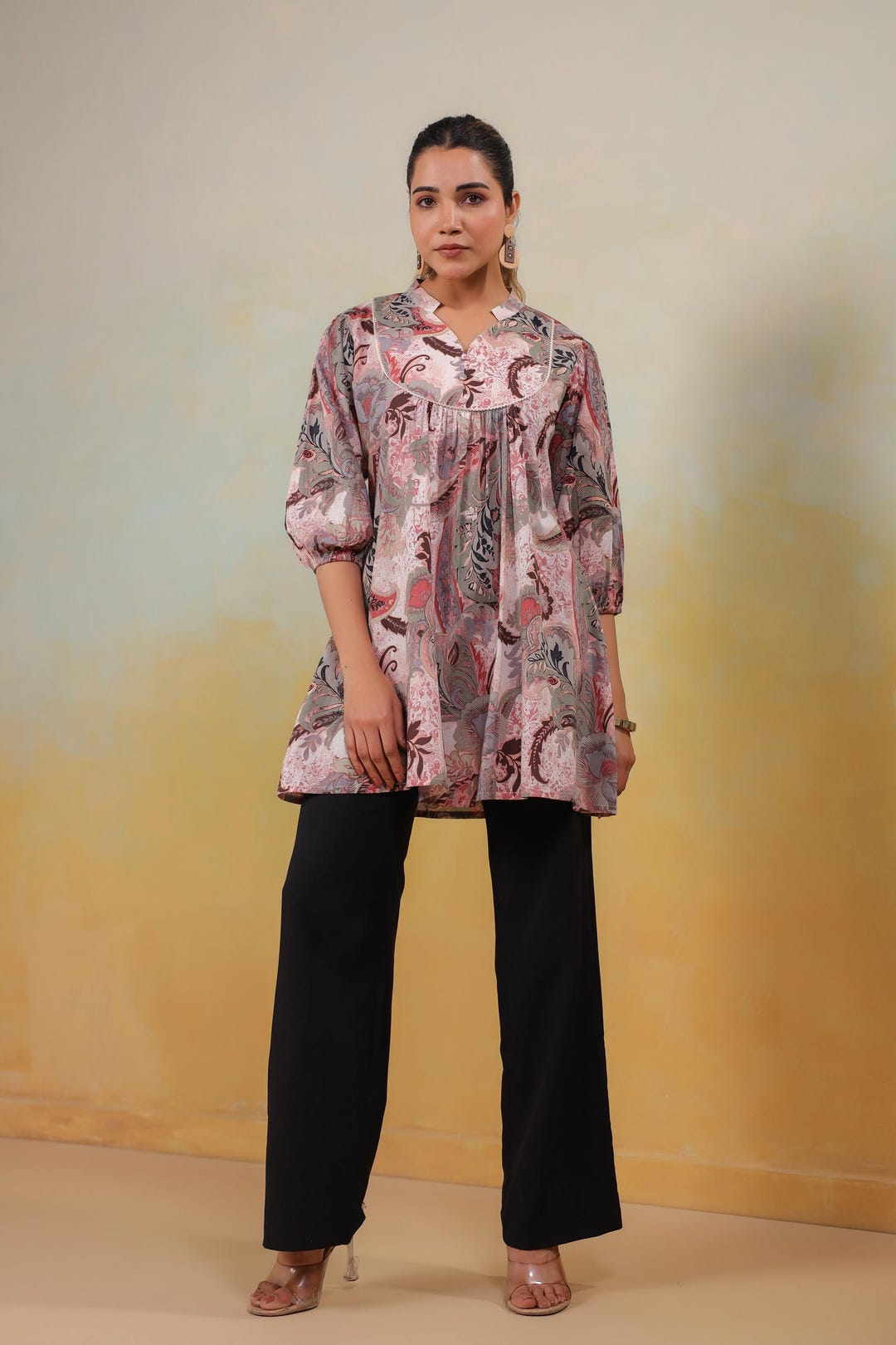 Tunique Silver Linings Sans Manches - Imprimé Floral - Taille Régulière
