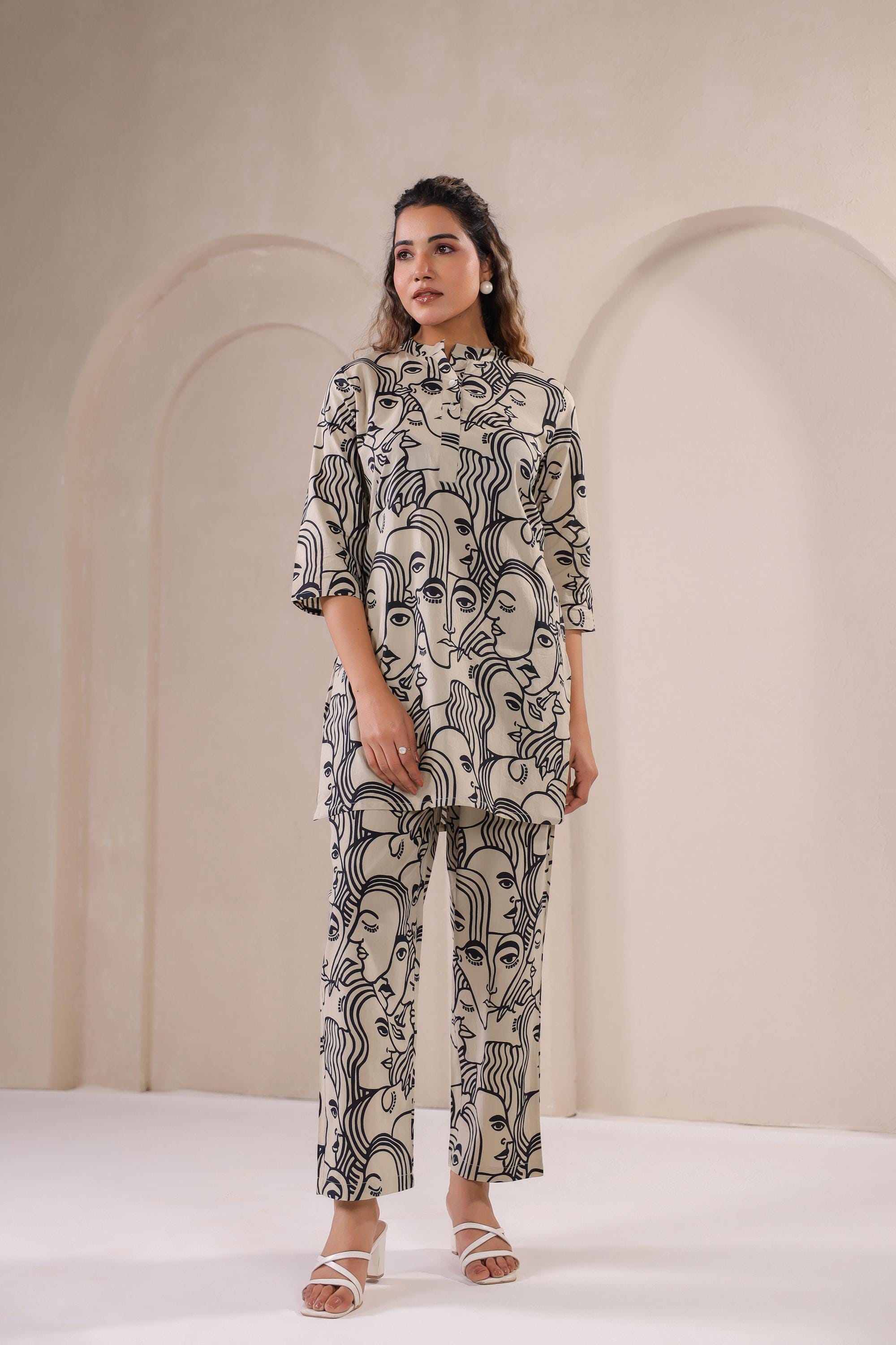 Lightweight Button‑Down Midi Dress | Tropical Print Summer Dress | Vacation Boho Shirt Dress | Resort Wear Women,boho Abstract co-ord set