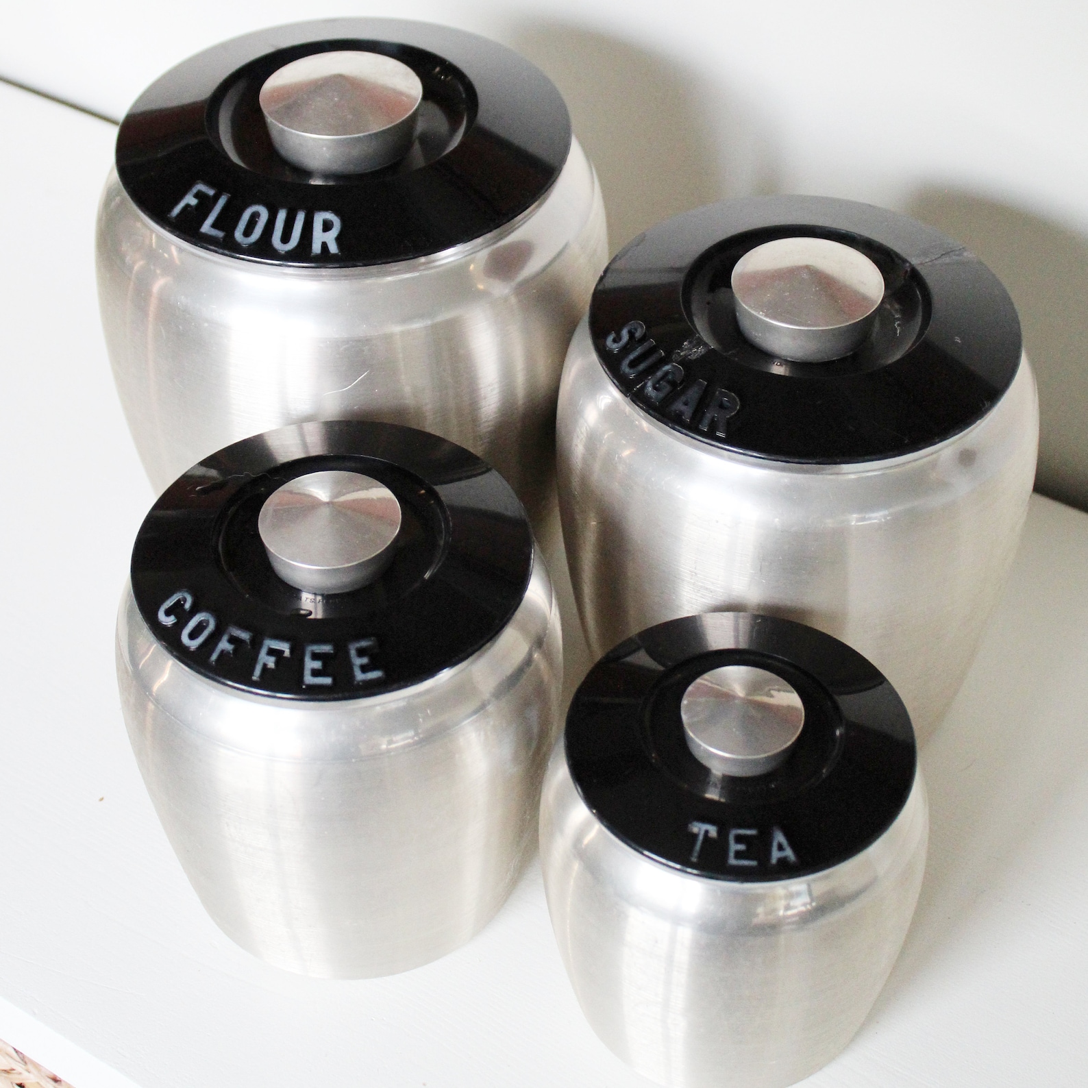 Vintage Kromex Canisters Set of 4 Vintage Aluminum Kromex Etsy