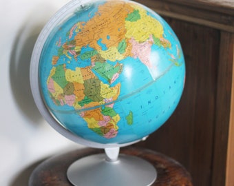 Vintage 1980's 12" Political Globe - 1980's Modern Educational Systems Inc Political World Globe - 12" Vintage Globe on Stand