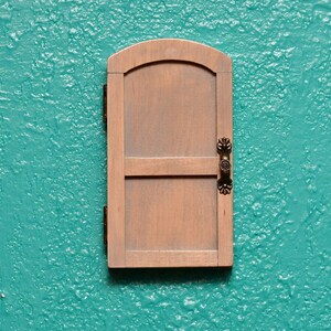 troll or fairy door outlet cover decretive door hidden door Stained Oak #O48 cover