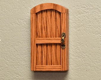 Oak rocker cover #R34 GFCI, Paddle switch, light switch cover, troll or fairy door, Hidden outlet cover, receptacle cover, wall plug cover