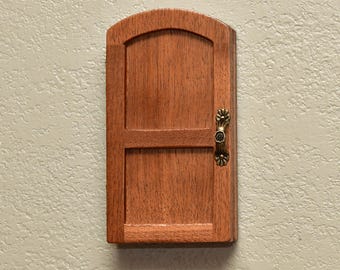 Walnut Rocker #R103 Receptacle, wall plug, whimsy, Housewarming, fairy door, decorative door, hidden outlet cover, light switch cover, GFCI